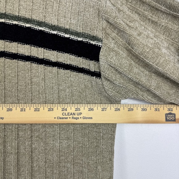 Alexander Lloyd Sweater Men's 3XLT Tan 100% Acrylic Neutrals Strip Pullover Knit - Picture 7 of 8